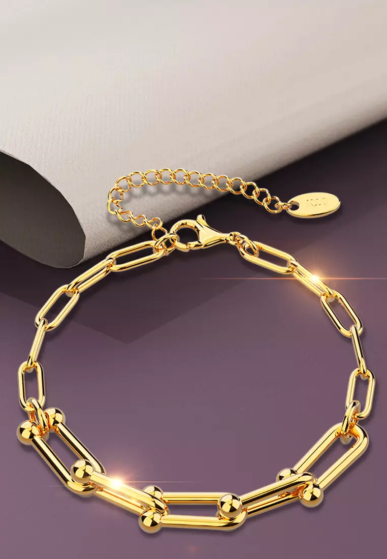 Lovelock U Link Chain Bracelet in Gold - 6mm