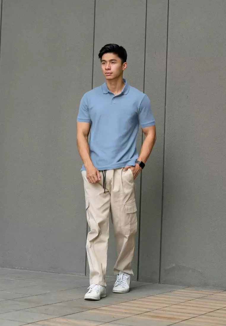 Kale Park Blue / Kaos Polo Pria Lengan Pendek Kerah / Polo Shirt Slim Fit