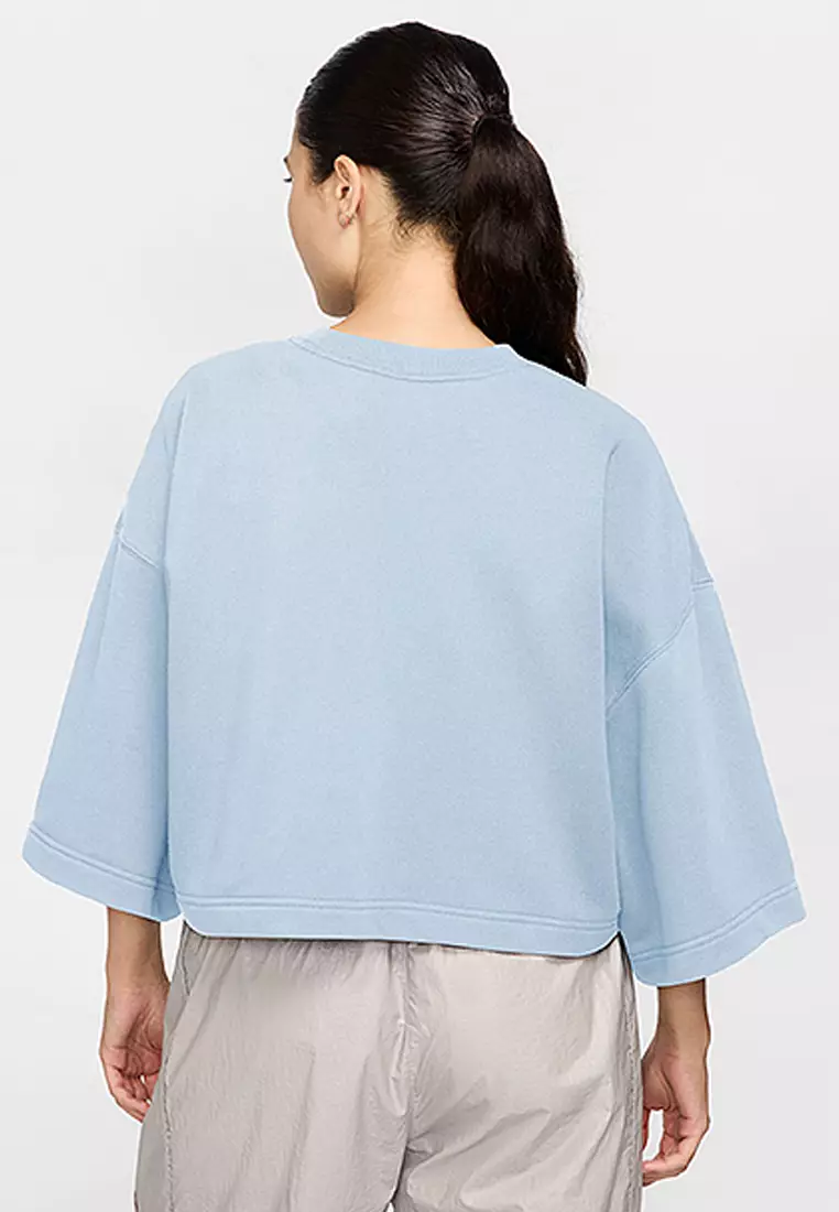 Sportswear Phoenix Fleece Loose Short-Sleeve French Terry Crop T-Shirt