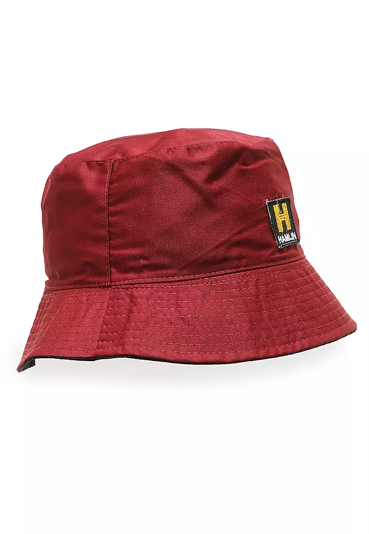 Zorke Hat Bucket Pria Casual Stylish Fashion Comfortable Material Cotton ORIGINAL - Black Maroon