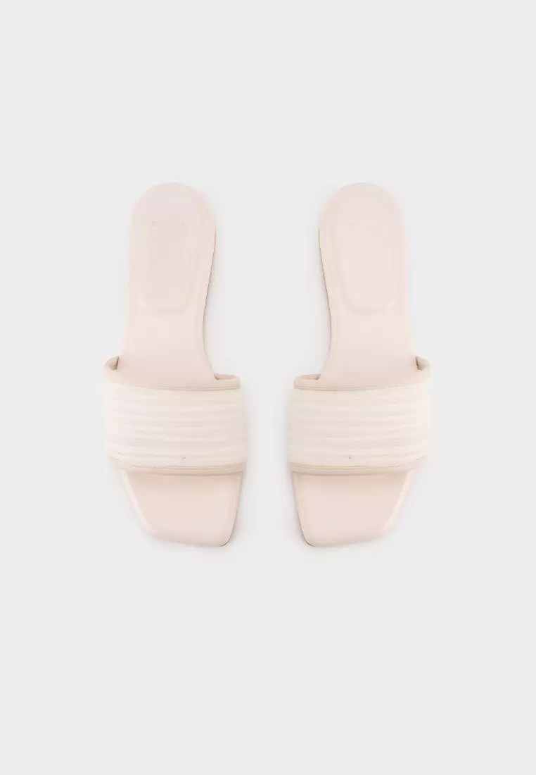 MESH PLEATED UPPER CLOUDFOAM FLAT SLIDE