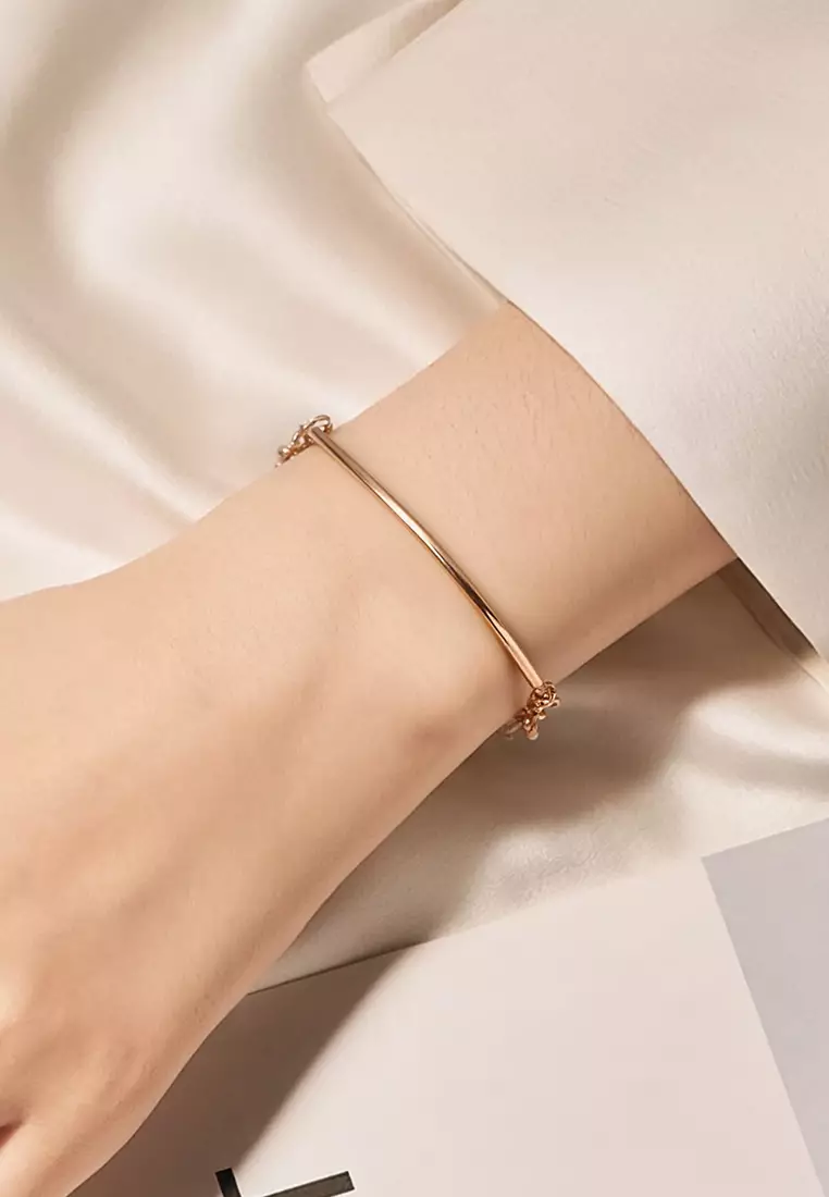 Gelang Wanita Korea Titanium Original Fashion Kotak Indah Bracelets Cewek