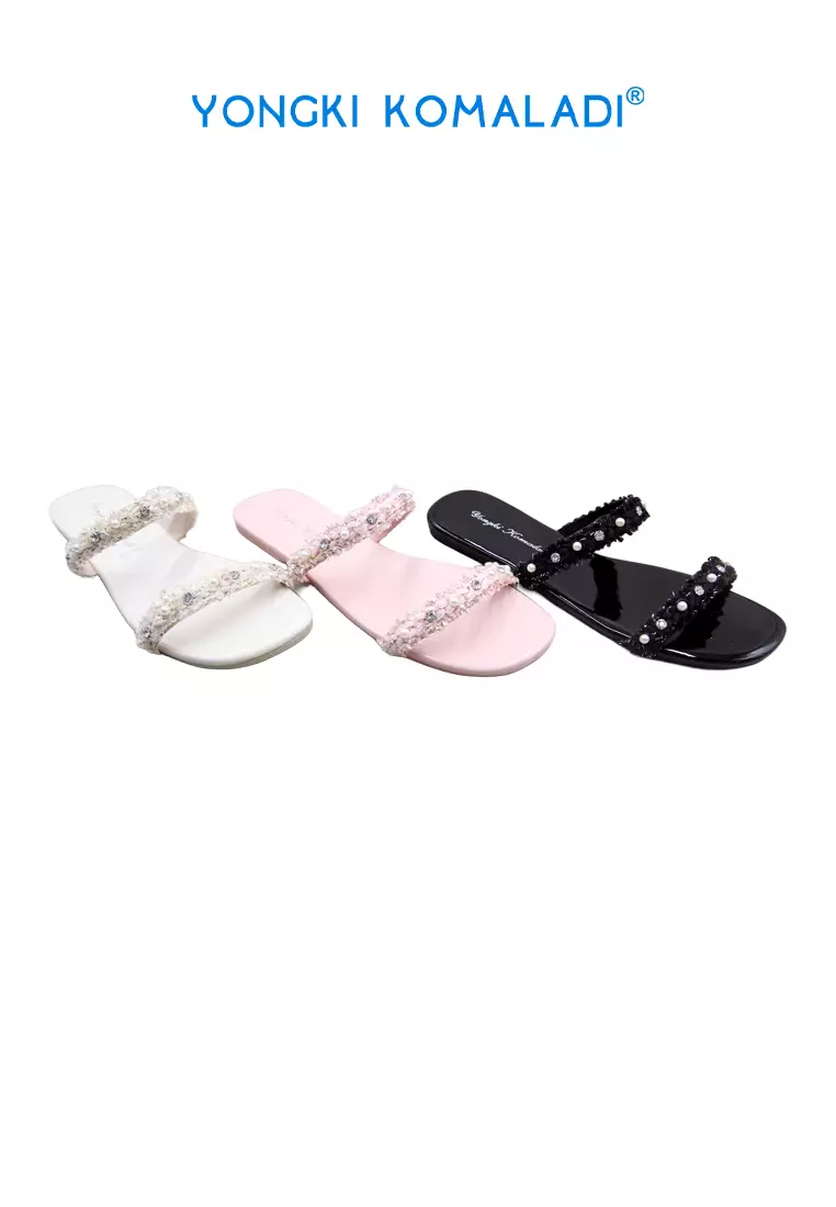 YONGKI KOMALADI FLAT SANDAL OL-AT48002-24 CREAM