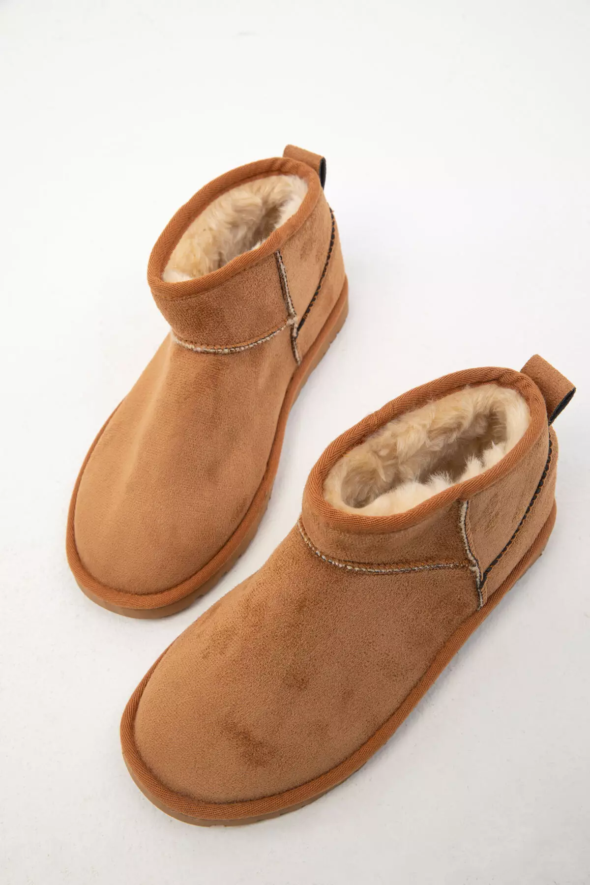 Tan Suede Women's Boots - 20024 Model Bootie