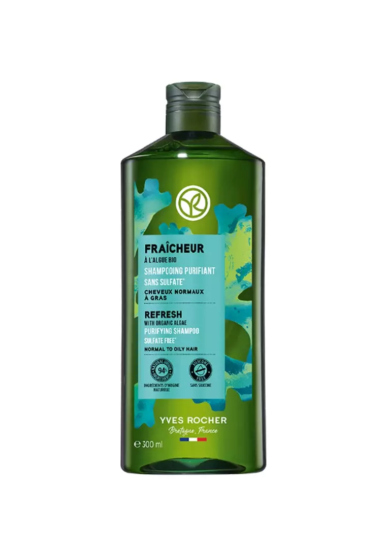 Refresh Purifying Shampoo with Organic Algae- 300ml Reduce Sebum for Normal to Oily Hair