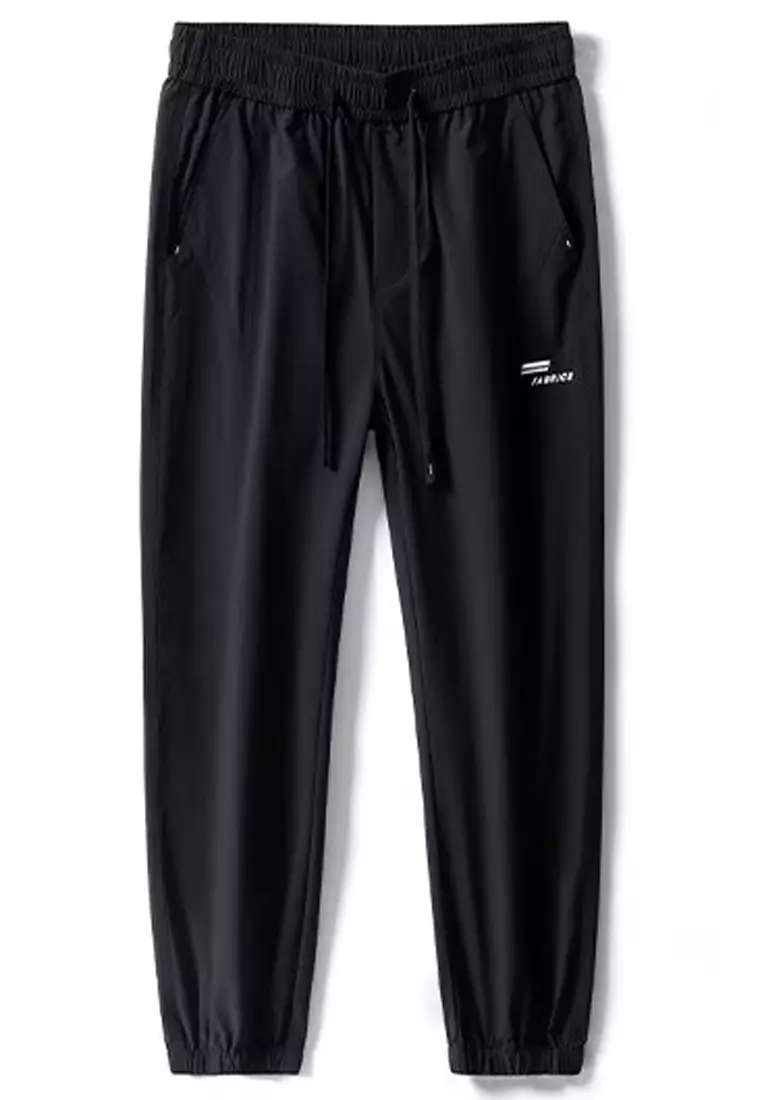 抽繩休閒束腳長褲