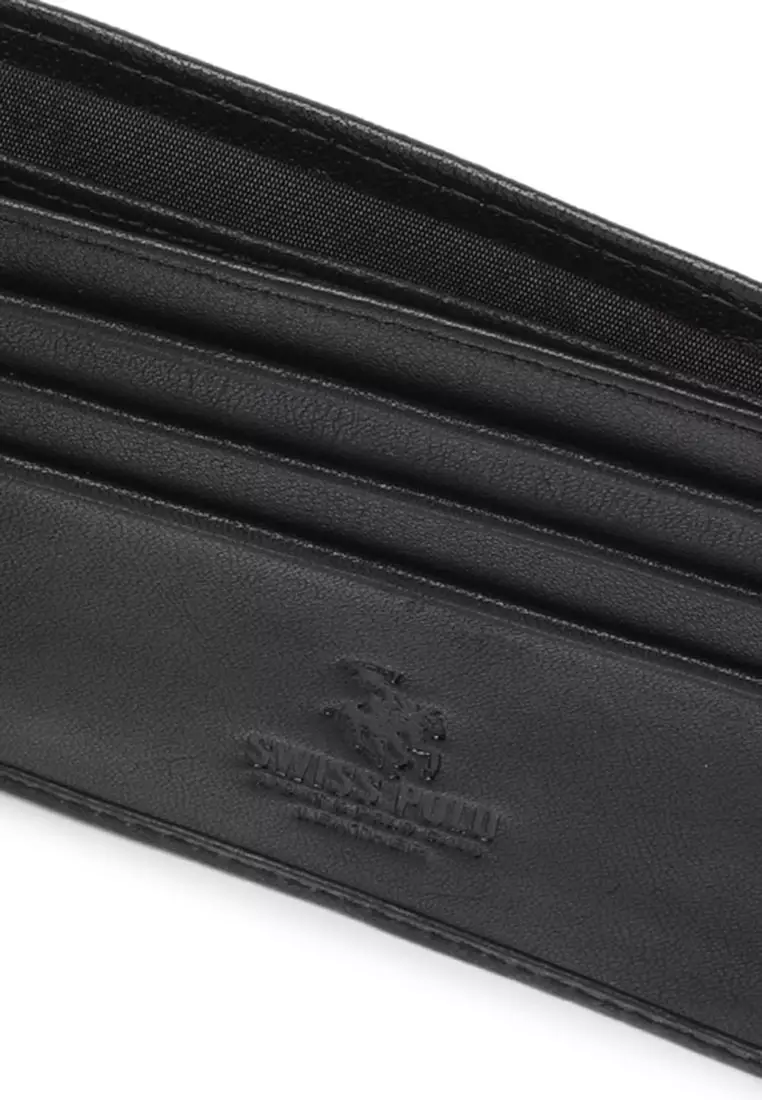 Men's Genuine Leather RFID Blocking Wallet - Black