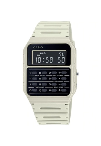 CASIO white Casio Men's Data bank CA-53WF-8BDF White Resin Band Calculator Watch 9D210AC2BF6F99GS_1
