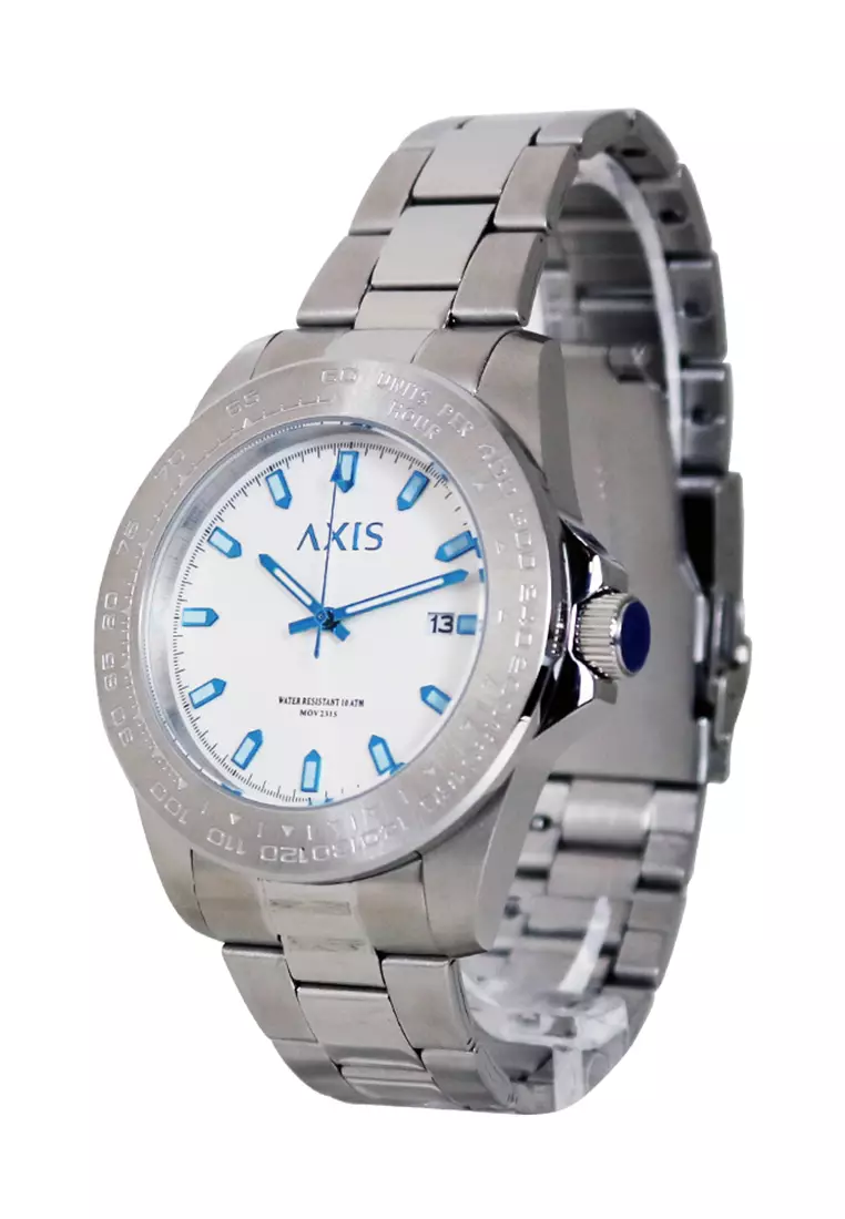 Axis Charles Silver Stainless Steel Analog Quartz Unisex Watch AH1356-0103