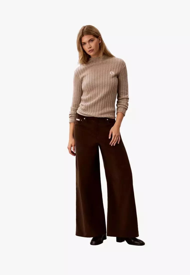 Jual Calvin Klein Calvin Klein - Corduroy Wide Leg Pants Original 2026 ...