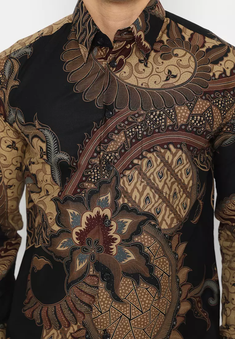 Kemeja Batik Slimfit Nararya - Black