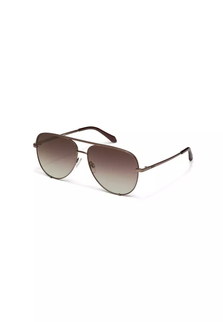 QUAY High Key Extra Large Sunglasses - Chocolate/Dark Brown