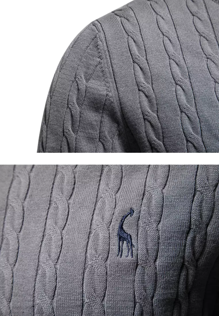 Jacquard Embroidered Knit Sweater AX-SW170