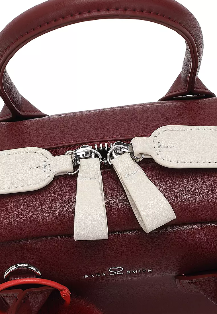 Women's Top Handle Bag / Sling Bag / Crossbody Bag / Shoulder Bag (Tas Tangan Wanita / Tas Selempang Wanita / Tas Bahu Wanita) - Merah