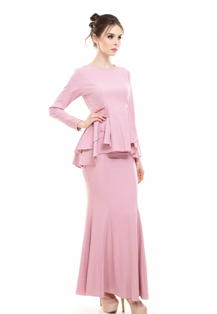 Lora Peplum in Soft Pink