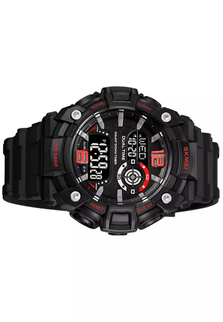 Jam Tangan Digital Pria Waterproof Many Function Strap Tali Material PU Silicone DV01 ORIGINAL