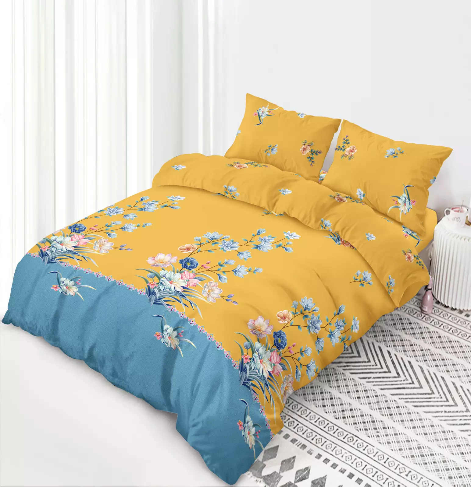 Jual Akiko Akiko Bedcover Set Bunga Aesthetic Ukuran Queen 160x200