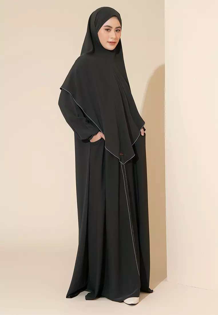 Humaya Abaya Set Charcoal