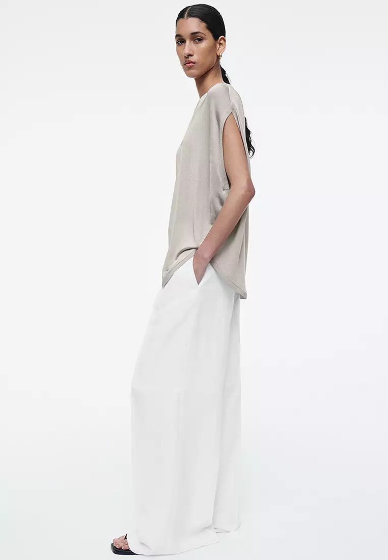 Knitted Circle-Cut T-Shirt