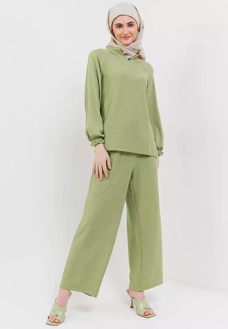 MFMW Liera Blouse Atasan Hijau