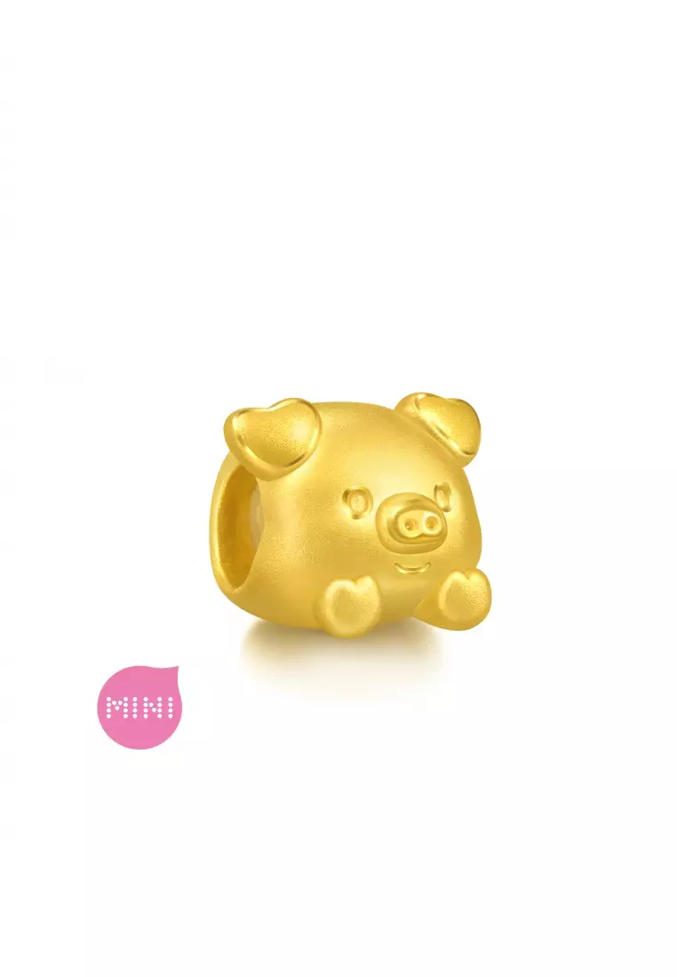 999 Gold Pig Charm for Women & Men 95970C  [Bracelet not included]