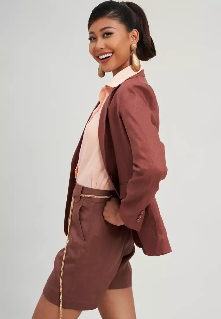 LIGHT PINK LINEN SHIRT