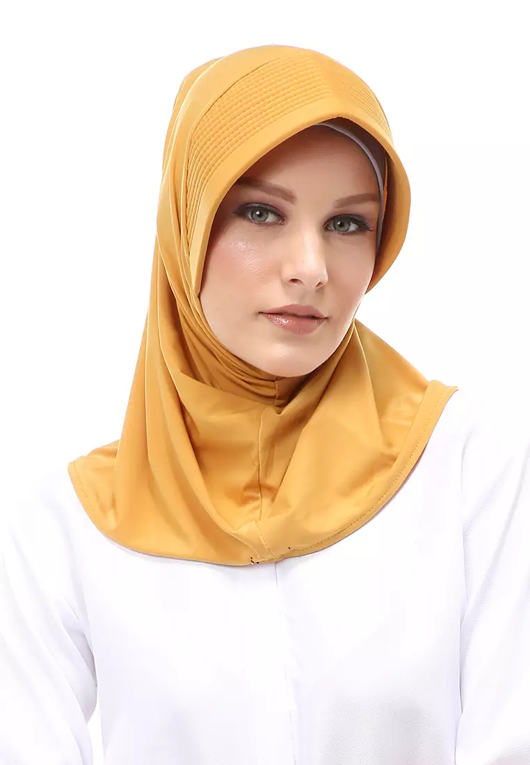 Layla Hijab Sport Instan Wanita Muslimah Relaxed Fit - Yellow
