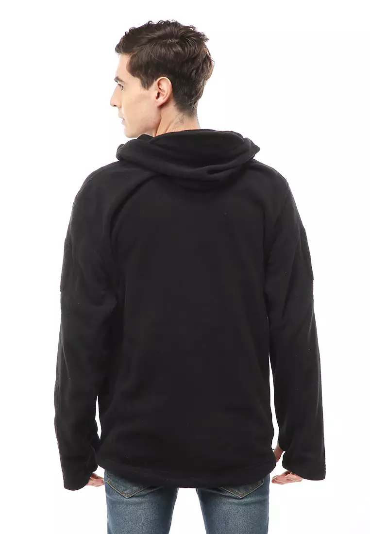 Clover Jacket Gunung Anti Dingin Windproof Model Army Pria Material Polyester Cotton ORIGINAL - Black