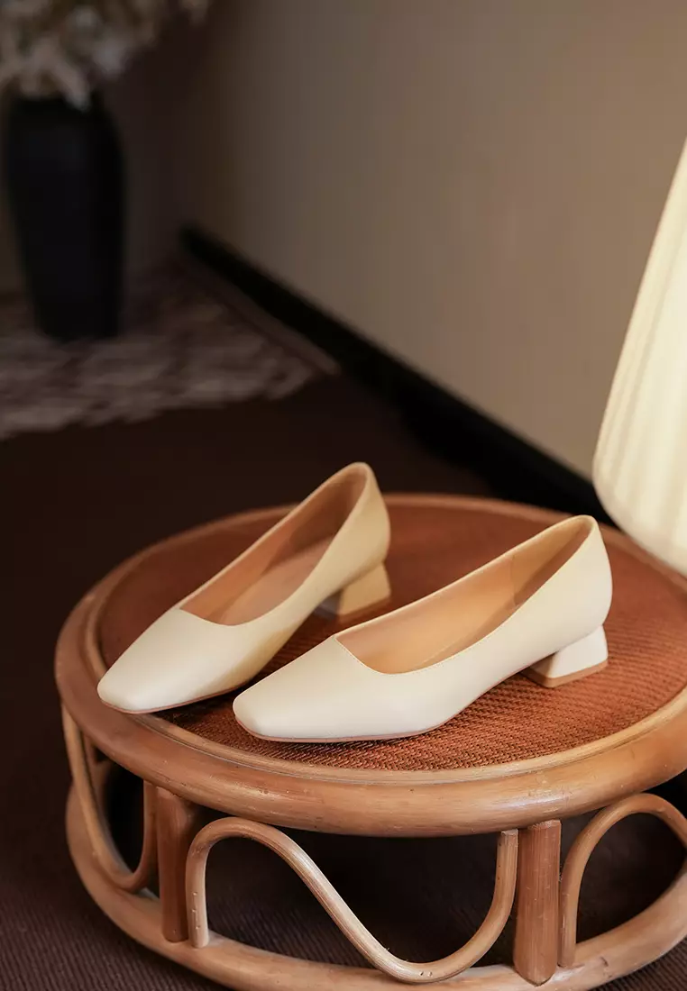 3CM Square Toe Microfiber Leather Pumps BY213-11