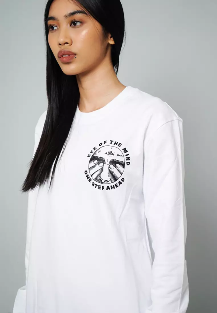 LGS Street - Eye Of the Mind - Sweatshirt - Putih - Streetwear - Unisex - SW.10.H002.001