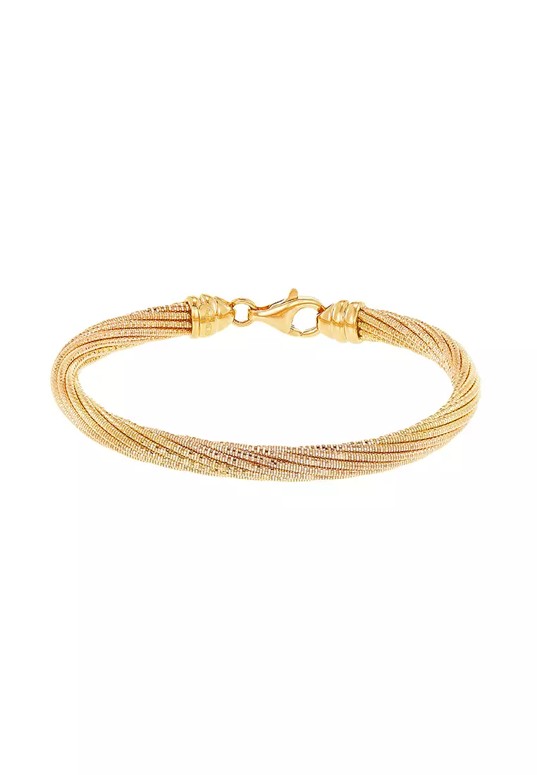 HABIB Oro Italia 916 Cavo Rose and Yellow Gold Bangle GB8528(R)-BI (22K Gold)
