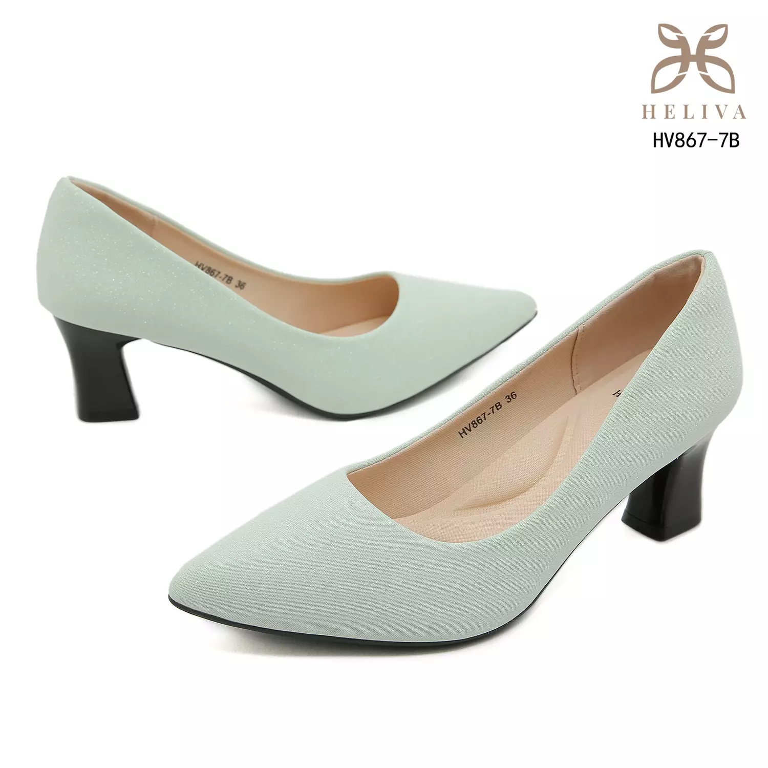 Heliva Lumina Subtle Sparkle Matte Heels 5.5cm HV867-7B