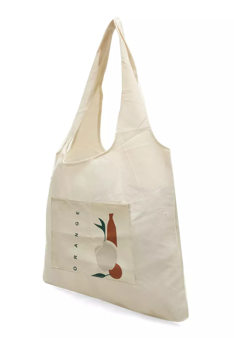 Jesika ToteBag Motif Grafik Made of High Quality Material - Orange