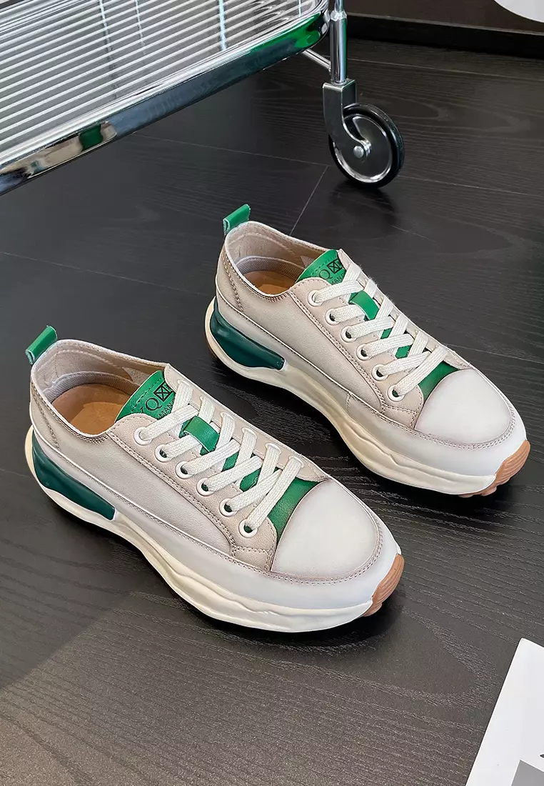 Suede Patchwork Contrast-color Sneakers RX6616