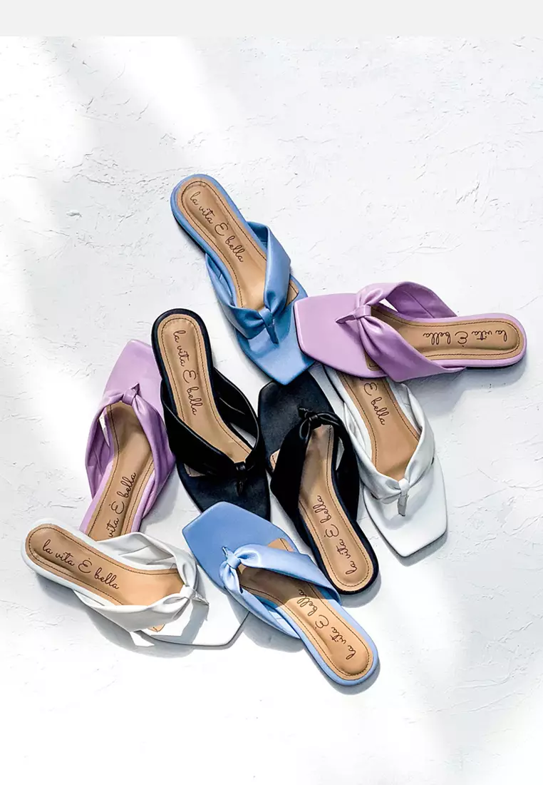 Women Flat Sandal Flip Flop Bow