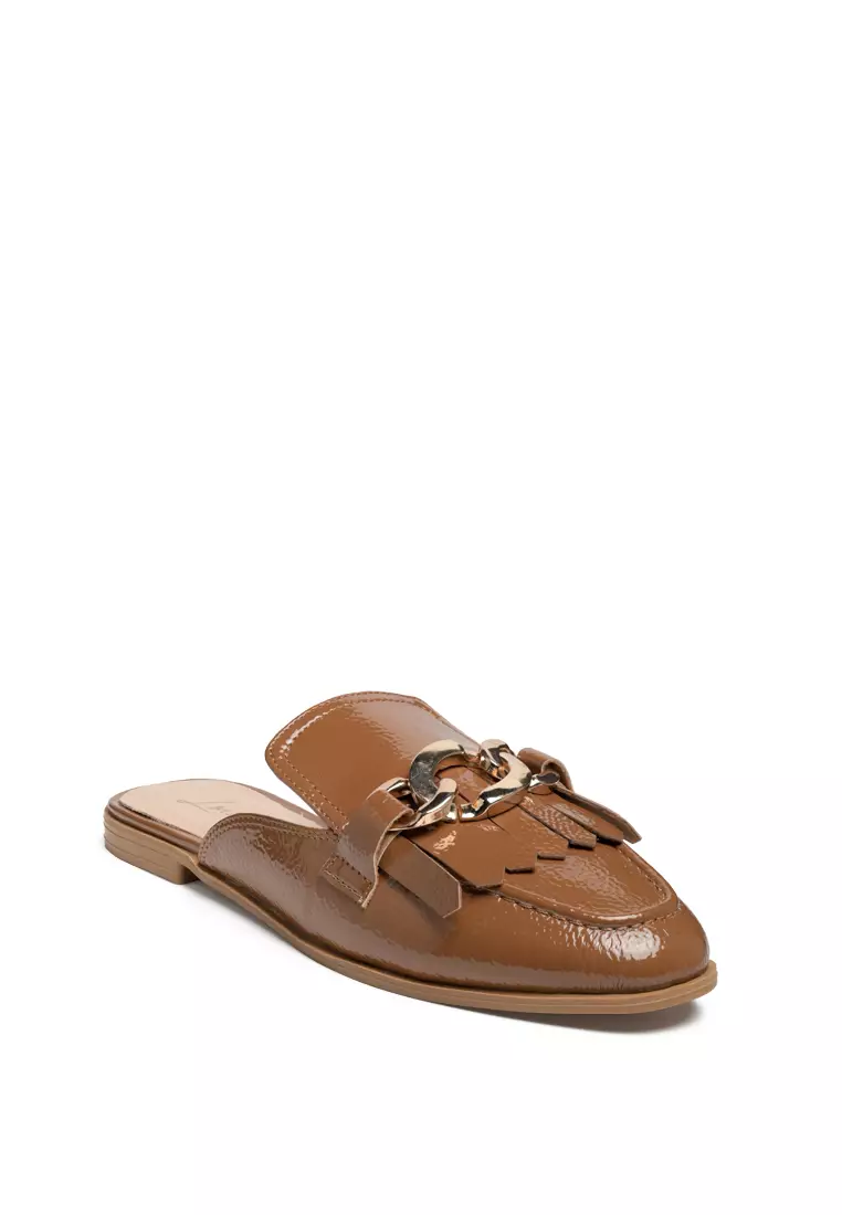 Fringe mules clearance