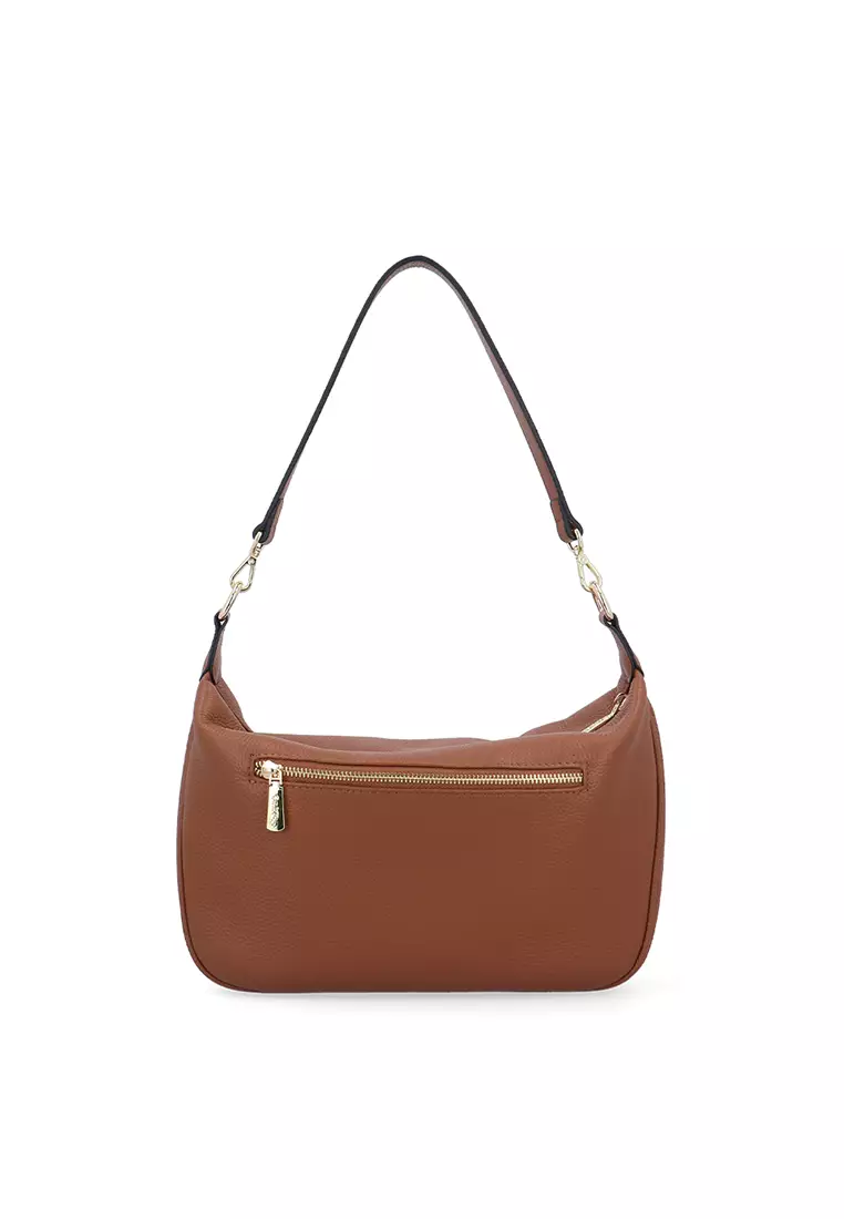 Muse Curve Shoulder Bag - Brown