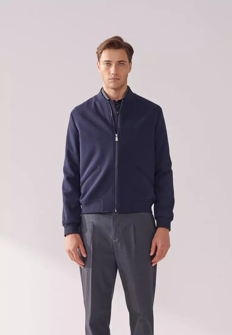 Midnight Night Blue Baseball Jacket