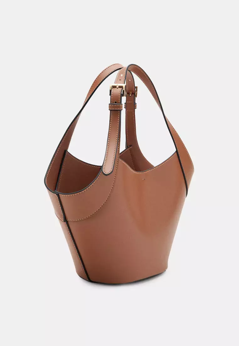 Medium Faux Leather Shoulder Bag