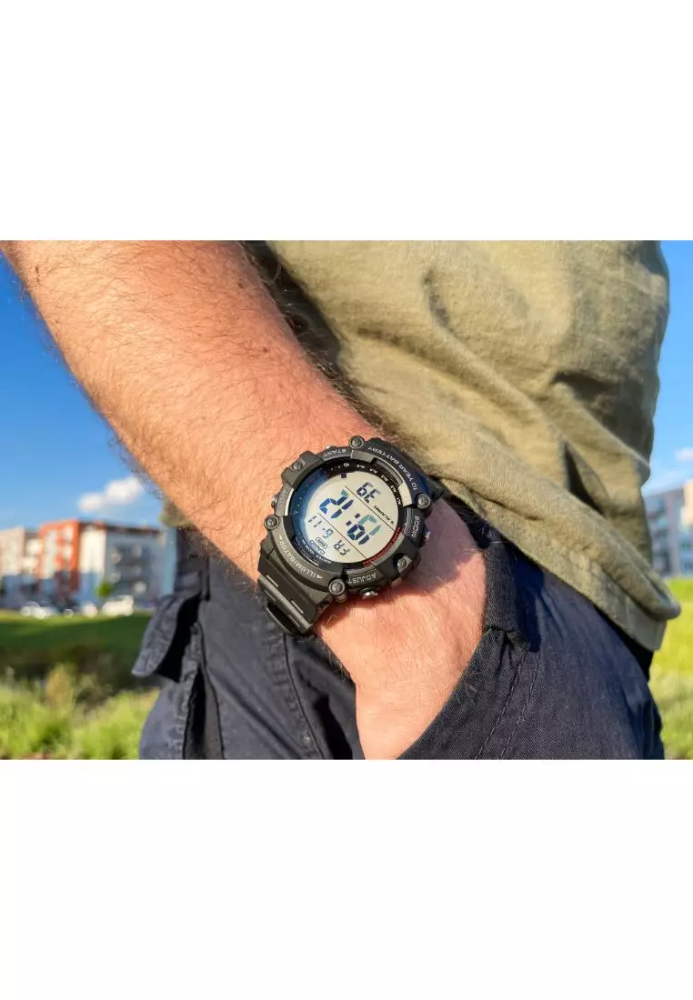 Men's Analog AE-1500WH-8BV Grey Resin Band Sport Watch