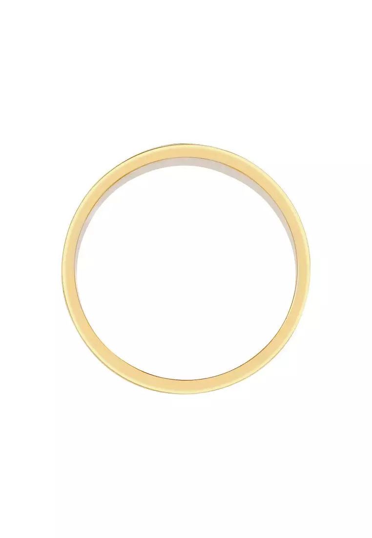 Ring Men Bandring Cross Trend in 925 Sterling Silver gold-plated