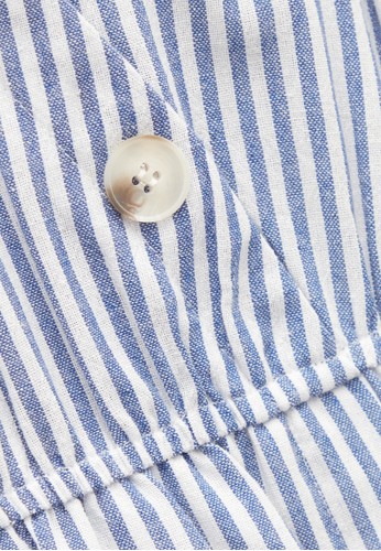 Jual Pomelo Button Up Cami Striped Dress Blue Original Zalora Indonesia