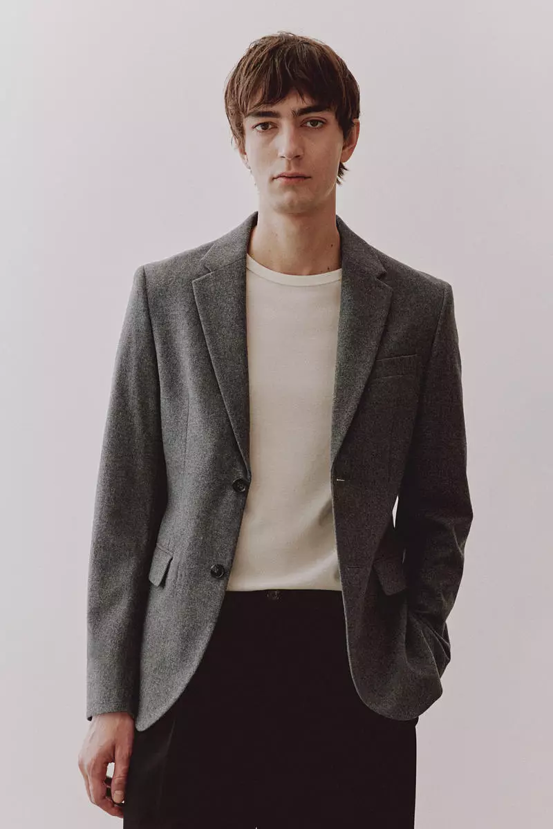Regular Fit Wool-blend jacket