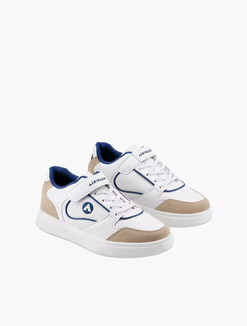 Payless Airwalk Childrens Greek Sneakers - White/Brown_10