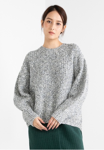 GLOBAL WORK grey knit pullover AD045AA54CFDFAGS_1