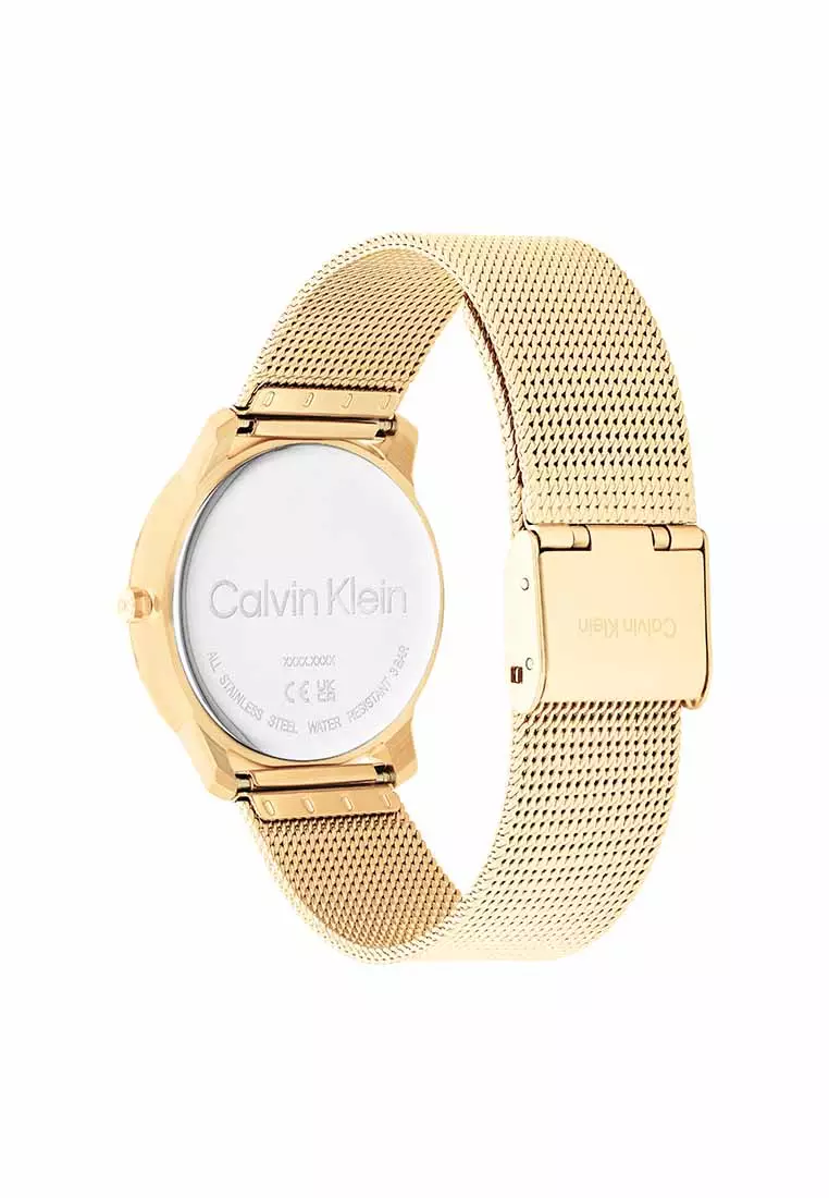 Buy Calvin Klein CK Iconic Unisex Watch Ionic Plated Thin Gold Steel ...