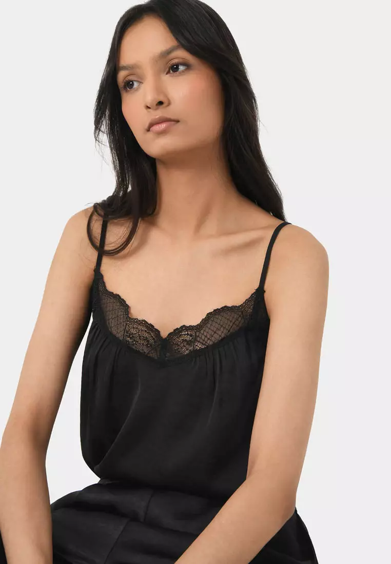 Aleksia Lace Trim Cami Top