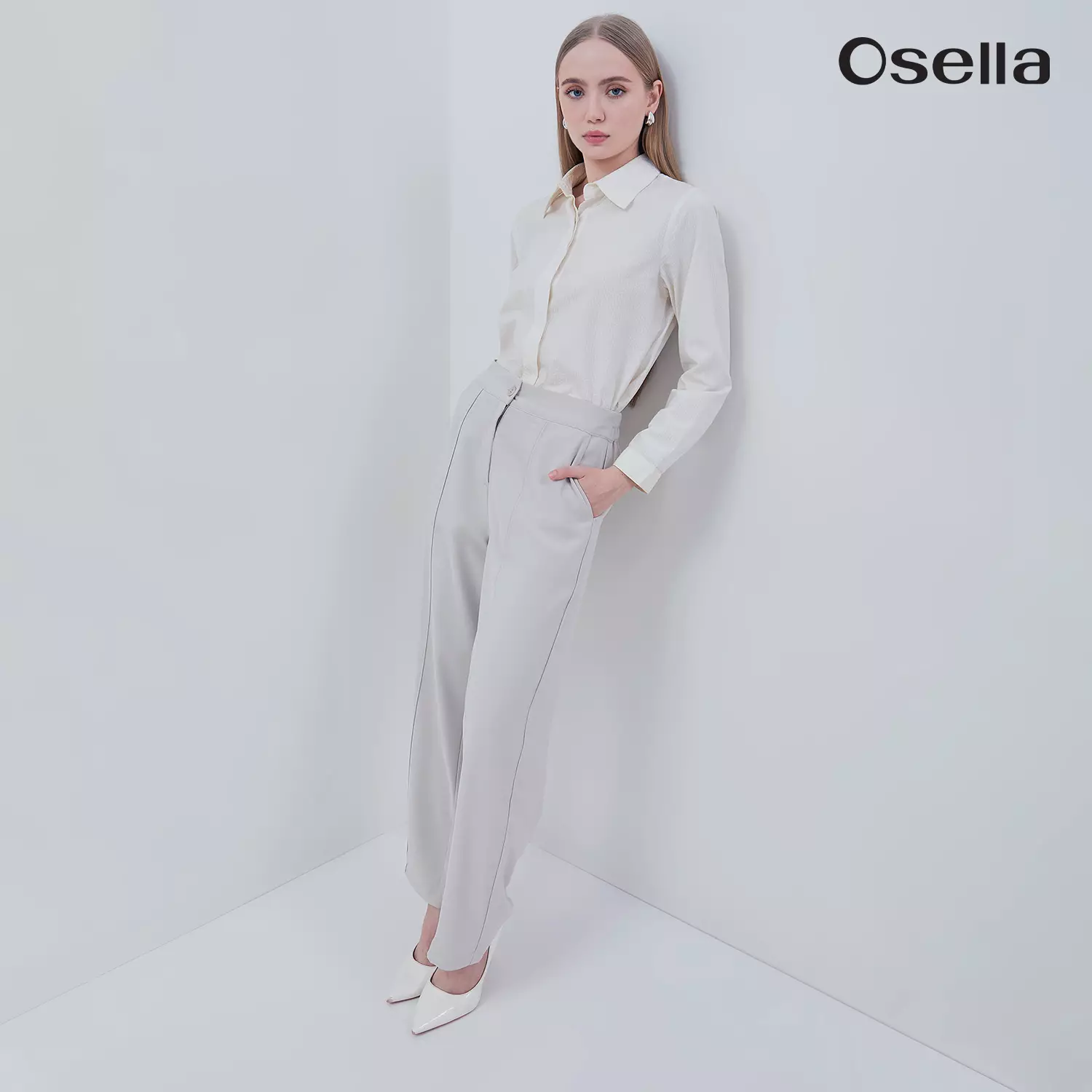 Osella Sera Wide Leg Pants Comfortable High-Waist Pants 2181660150 | Celana Panjang Wanita