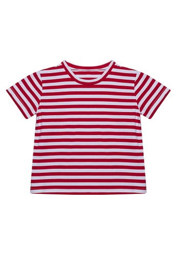 RAISING LITTLE red Drew Stripes Shirt 768B4KAD8DCBC5GS_1