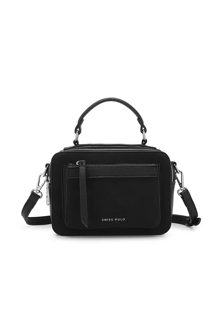 Women's Top Handle Bag / Sling Bag / Crossbody Bag / Shoulder Bag (Tas Tangan Wanita / Tas Selempang Wanita / Tas Bahu Wanita) - Hitam